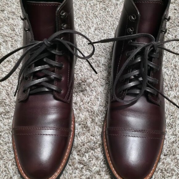 THURSDAY BOOT Captain Brown Leather Cap Toe Boots SZ 9 - Picture 2 of 10